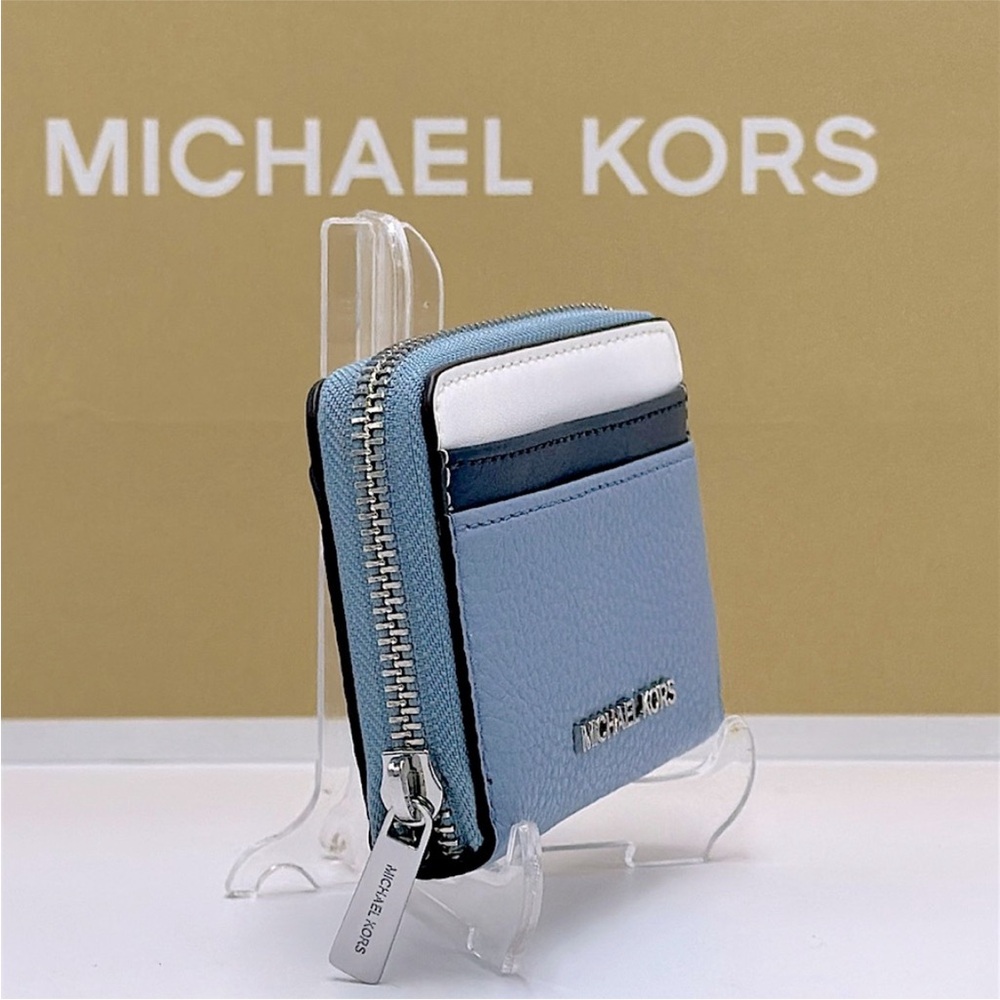 Michael Kors Jet Set Travel Medium Zip Around Color-Block Wallet Card Case - Picture 6 of 11